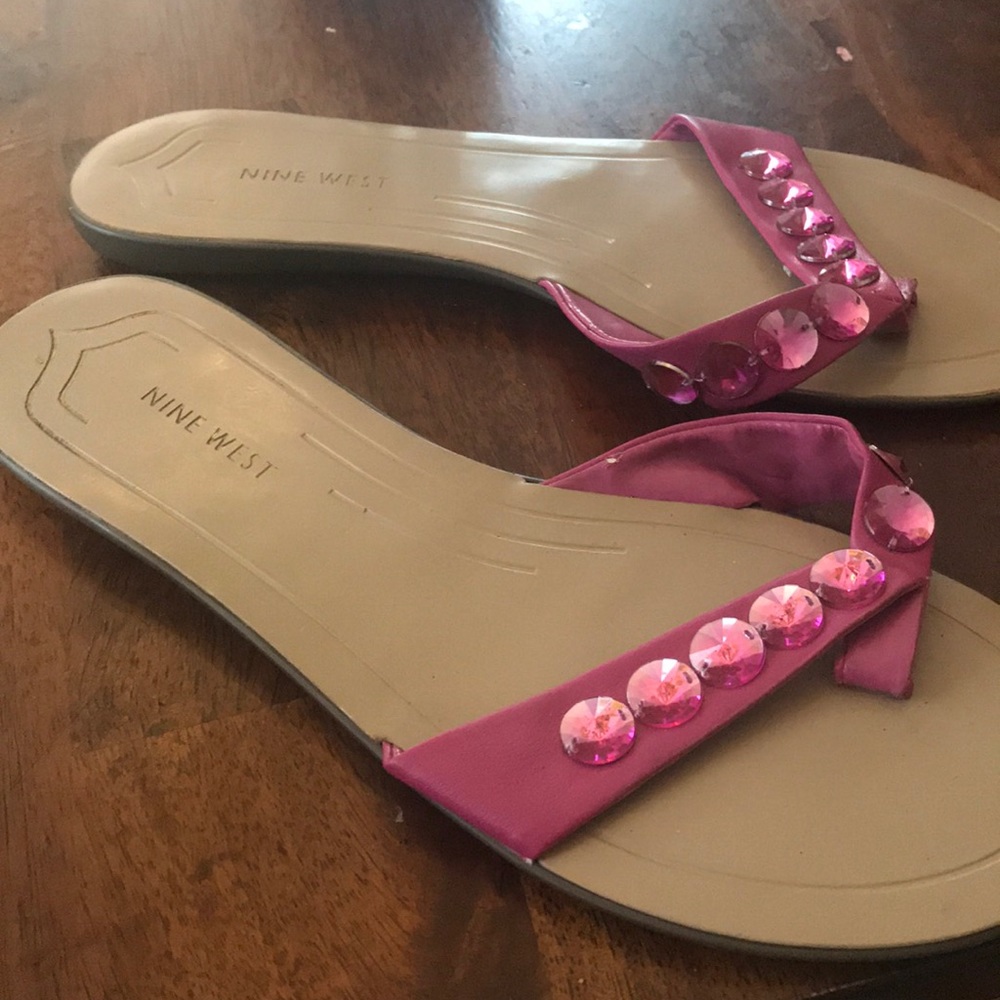 Nine West Pink thong Sandle